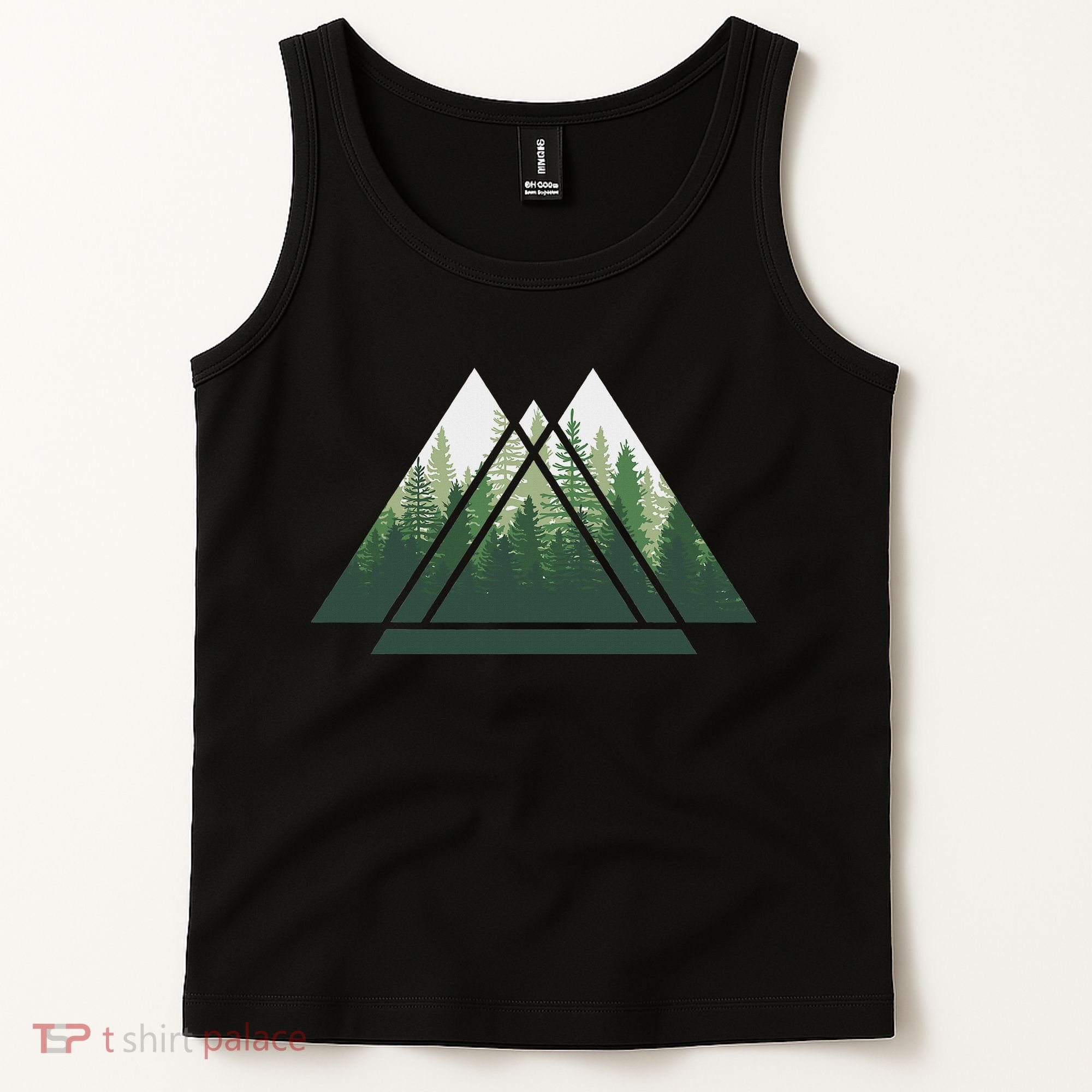 Forest Nature Triangle Minimalism Tank Top