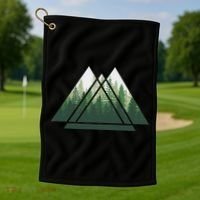 Forest Nature Triangle Minimalism Golf Towel thumb 1