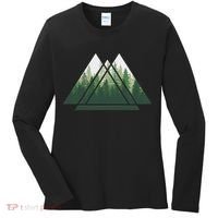 Forest Nature Triangle Minimalism Women's Long Sleeve Shirt thumb 0