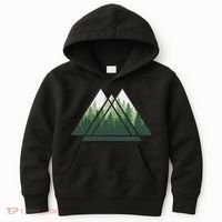 Forest Nature Triangle Minimalism Kids Hoodie thumb 0