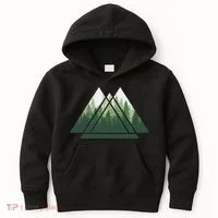 Forest Nature Triangle Minimalism Kids Hoodie thumb 0