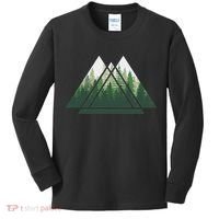 Forest Nature Triangle Minimalism Kids Long Sleeve Shirt thumb 0