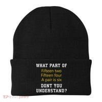 Fif N Two Fif N Four A Pair Is Six Funny Cribbage Game Beanie thumb 0