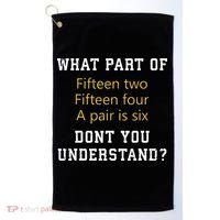 Fif N Two Fif N Four A Pair Is Six Funny Cribbage Game Golf Towel thumb 0