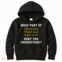 Fif N Two Fif N Four A Pair Is Six Funny Cribbage Game Kids Hoodie thumb 0