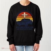 Funny Never Underestimate An Old Likes Muscle Car Outfit Gift Women's Sweatshirt thumb 0