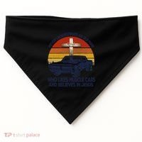 Funny Never Underestimate An Old Likes Muscle Car Outfit Gift USA-Made Doggie Bandana thumb 0