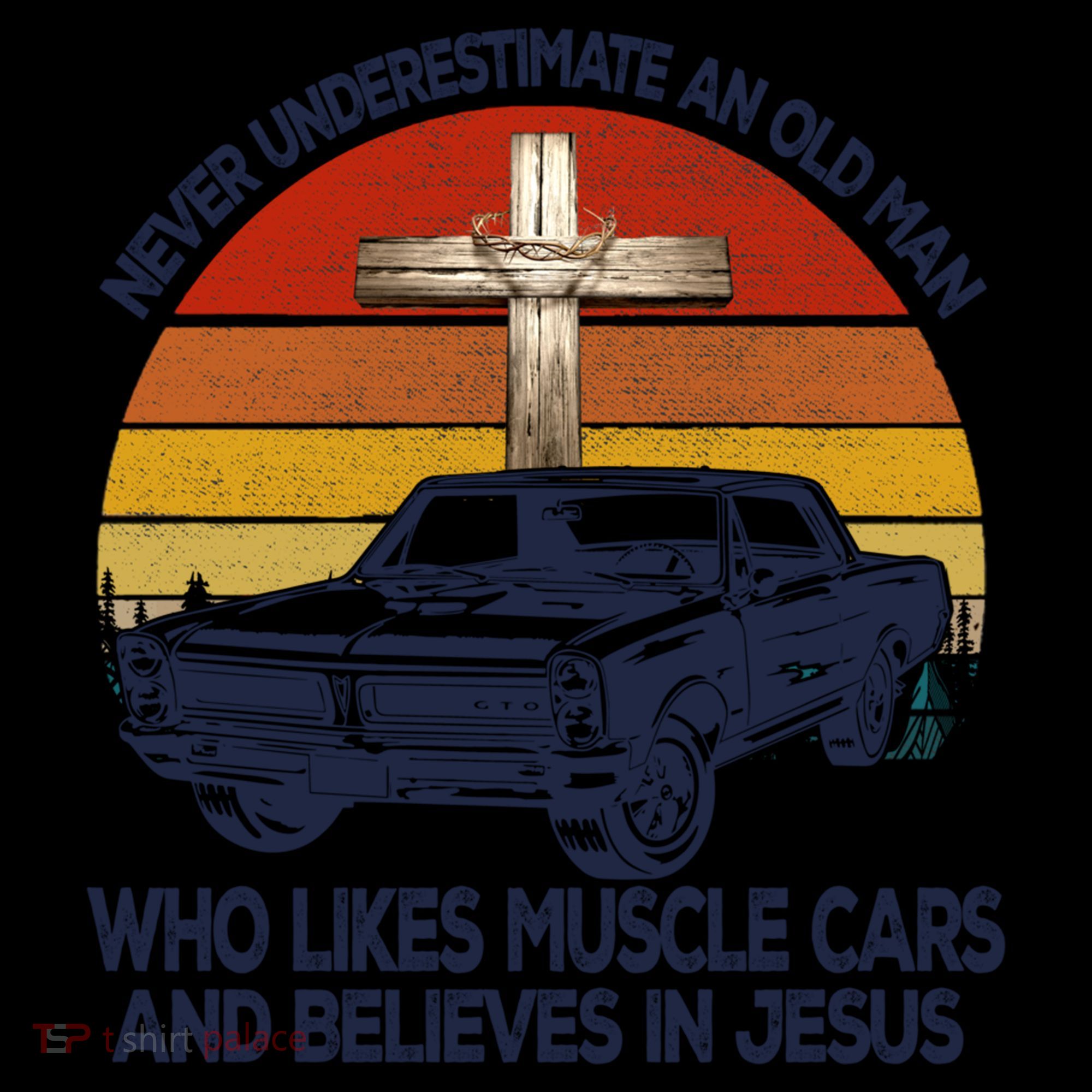 Funny Never Underestimate An Old Likes Muscle Car Outfit Gift Coffee Mug