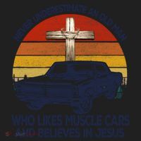 Funny Never Underestimate An Old Likes Muscle Car Outfit Gift Beanie thumb 2