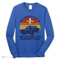 Funny Never Underestimate An Old Likes Muscle Car Outfit Gift Long Sleeve Shirt thumb 0