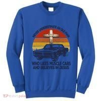 Funny Never Underestimate An Old Likes Muscle Car Outfit Gift Sweatshirt thumb 0