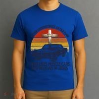 Funny Never Underestimate An Old Likes Muscle Car Outfit Gift T-Shirt thumb 3