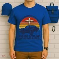 Funny Never Underestimate An Old Likes Muscle Car Outfit Gift T-Shirt thumb 6
