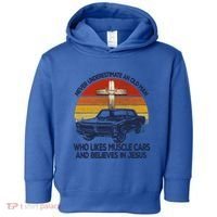 Funny Never Underestimate An Old Likes Muscle Car Outfit Gift Toddler Hoodie thumb 0
