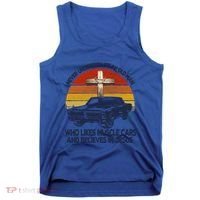 Funny Never Underestimate An Old Likes Muscle Car Outfit Gift Tank Top thumb 0