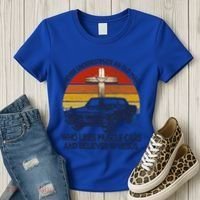 Funny Never Underestimate An Old Likes Muscle Car Outfit Gift Women's T-Shirt thumb 3