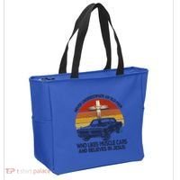 Funny Never Underestimate An Old Likes Muscle Car Outfit Gift Tote Bag thumb 2