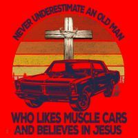 Funny Never Underestimate An Old Likes Muscle Car Outfit Gift Santa Hat thumb 1
