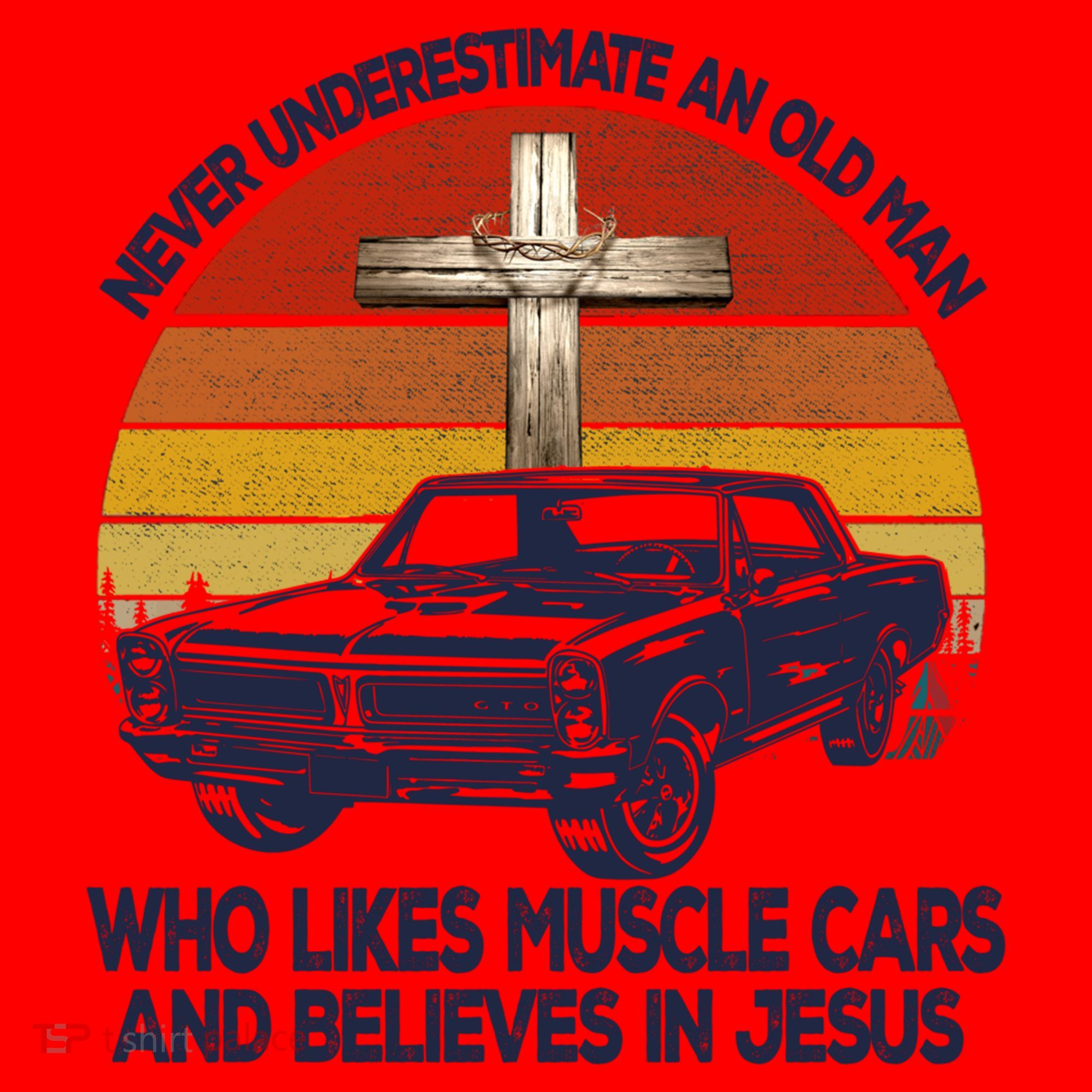 Funny Never Underestimate An Old Likes Muscle Car Outfit Gift Santa Hat