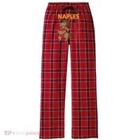 Funny Naples Vacation Family Trip Gift Women's Flannel Plaid Pajama Pants thumb 0