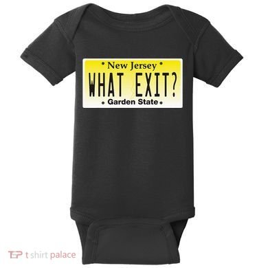 Funny Nj What Exit New Jersey Garden State Parkway Baby Bodysuit
