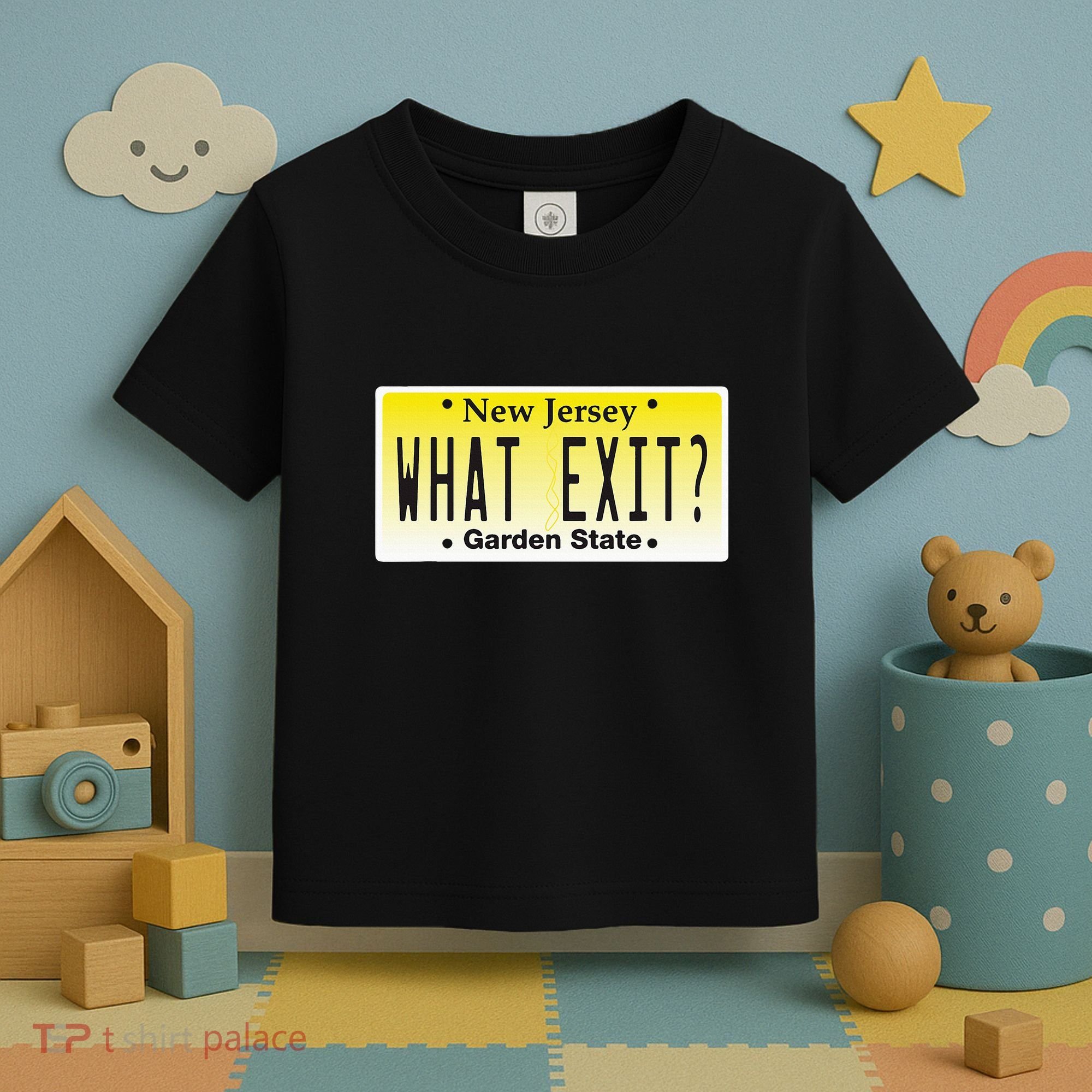 Funny Nj What Exit New Jersey Garden State Parkway Toddler T-Shirt