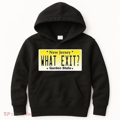 Funny Nj What Exit New Jersey Garden State Parkway Kids Hoodie