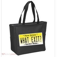 Funny Nj What Exit New Jersey Garden State Parkway Tote Bag thumb 2