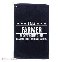 Farmer Never Wrong Farmer Shirts Gift For Farmer Golf Towel thumb 0