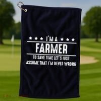 Farmer Never Wrong Farmer Shirts Gift For Farmer Golf Towel thumb 1