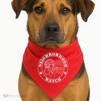 Funny Neighborhood Watch USA-Made Doggie Bandana thumb 1