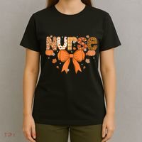 Fall Nurse Women Pumpkin Season Autumn Thanksgiving T-Shirt thumb 4