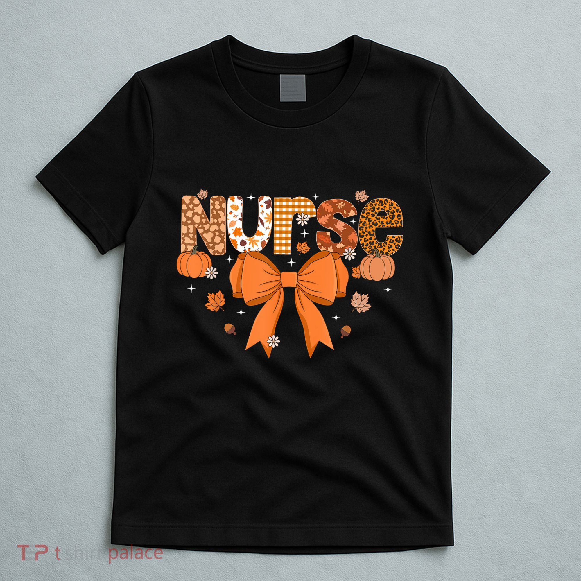 Fall Nurse Women Pumpkin Season Autumn Thanksgiving T-Shirt