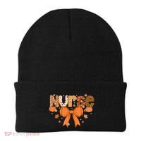 Fall Nurse Women Pumpkin Season Autumn Thanksgiving Beanie thumb 0