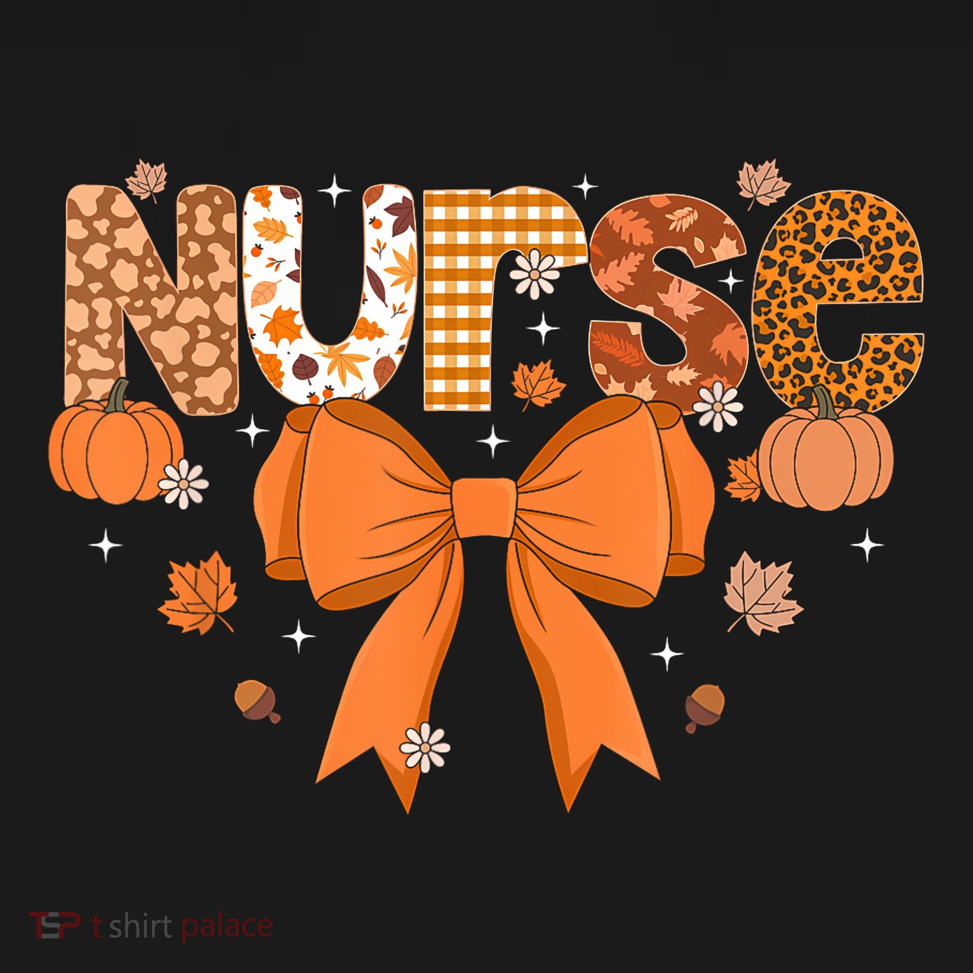 Fall Nurse Women Pumpkin Season Autumn Thanksgiving Pajama Set