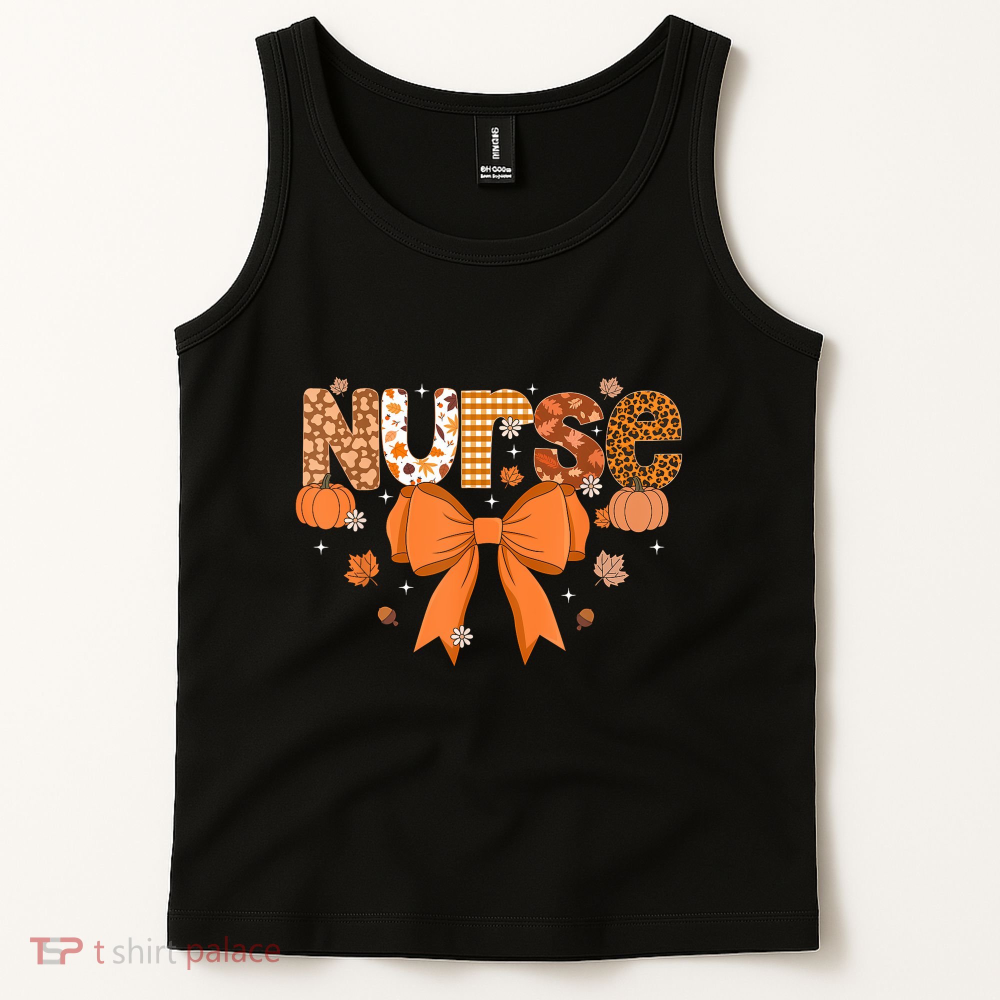 Fall Nurse Women Pumpkin Season Autumn Thanksgiving Tank Top