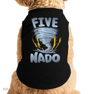 Five Nado Warning 5th Birthday Tornado Themed Birthday Doggie Tank