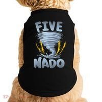 Five Nado Warning 5th Birthday Tornado Themed Birthday Doggie Tank thumb 0