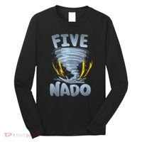 Five Nado Warning 5th Birthday Tornado Themed Birthday Long Sleeve Shirt thumb 0