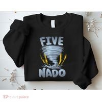 Five Nado Warning 5th Birthday Tornado Themed Birthday Sweatshirt thumb 2