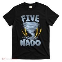 Five Nado Warning 5th Birthday Tornado Themed Birthday T-Shirt thumb 0