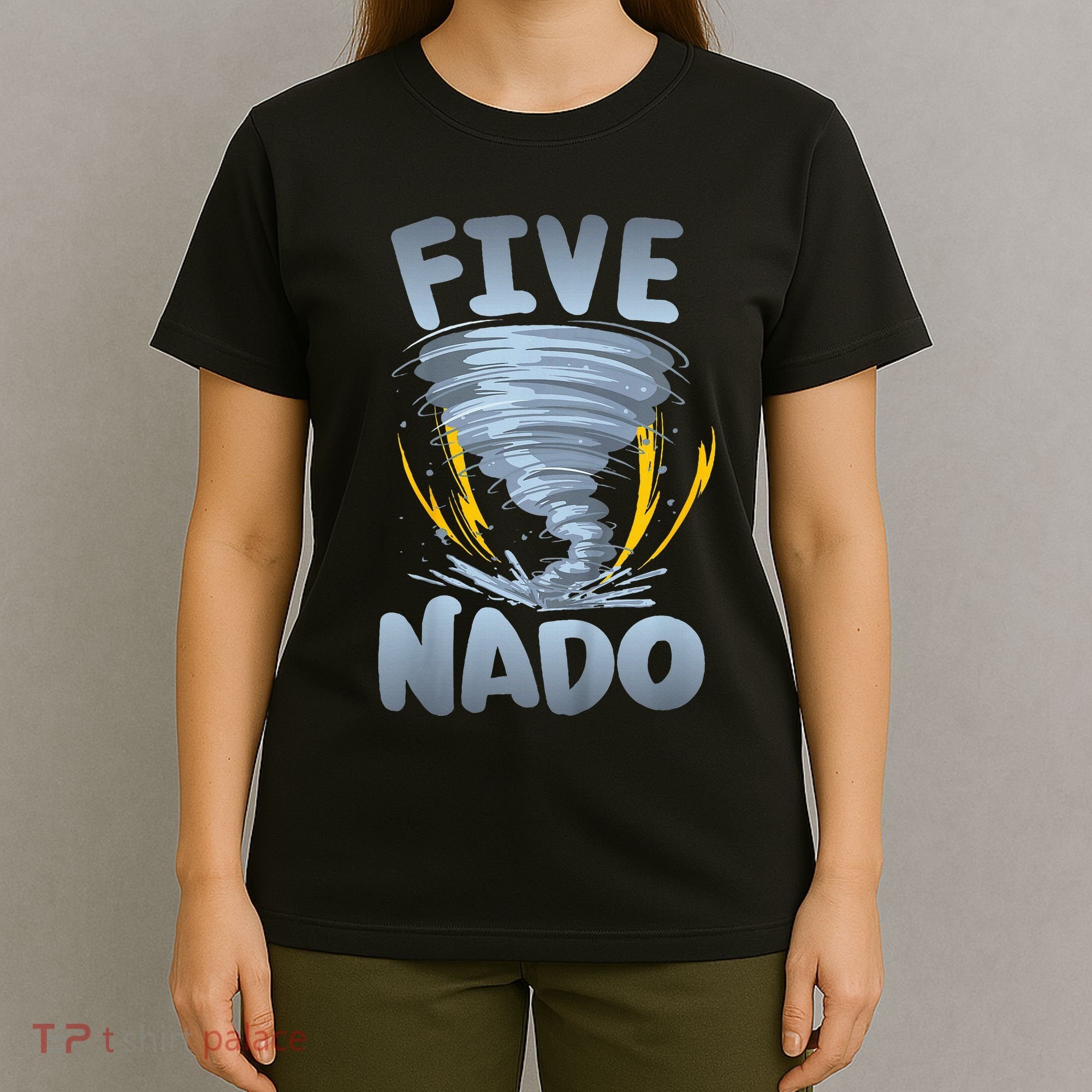 Five Nado Warning 5th Birthday Tornado Themed Birthday T-Shirt
