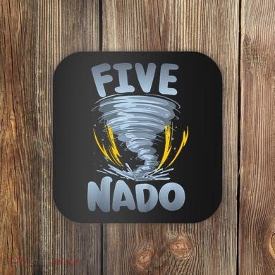 Five Nado Warning 5th Birthday Tornado Themed Birthday Coaster