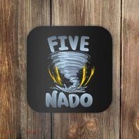 Five Nado Warning 5th Birthday Tornado Themed Birthday Coaster thumb 0