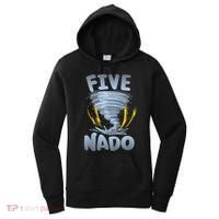Five Nado Warning 5th Birthday Tornado Themed Birthday Women's Hoodie thumb 0