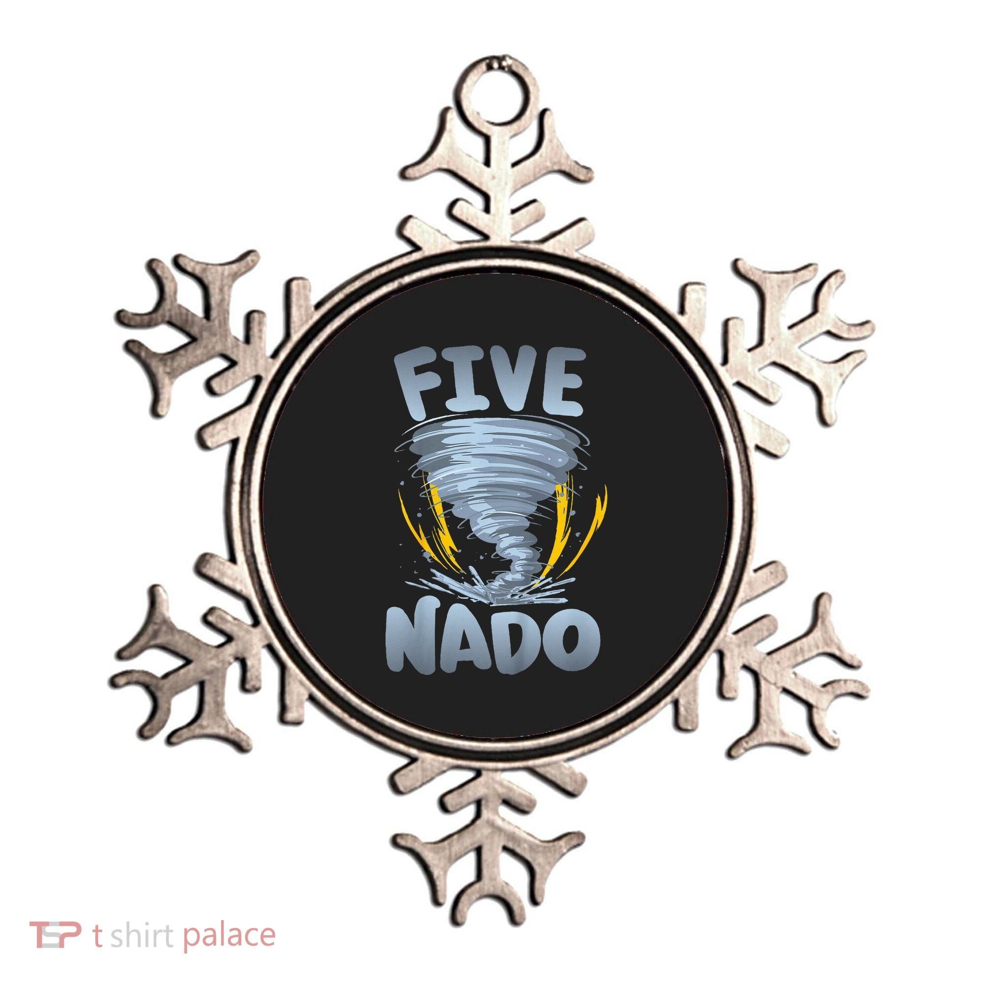 Five Nado Warning 5th Birthday Tornado Themed Birthday Ornament