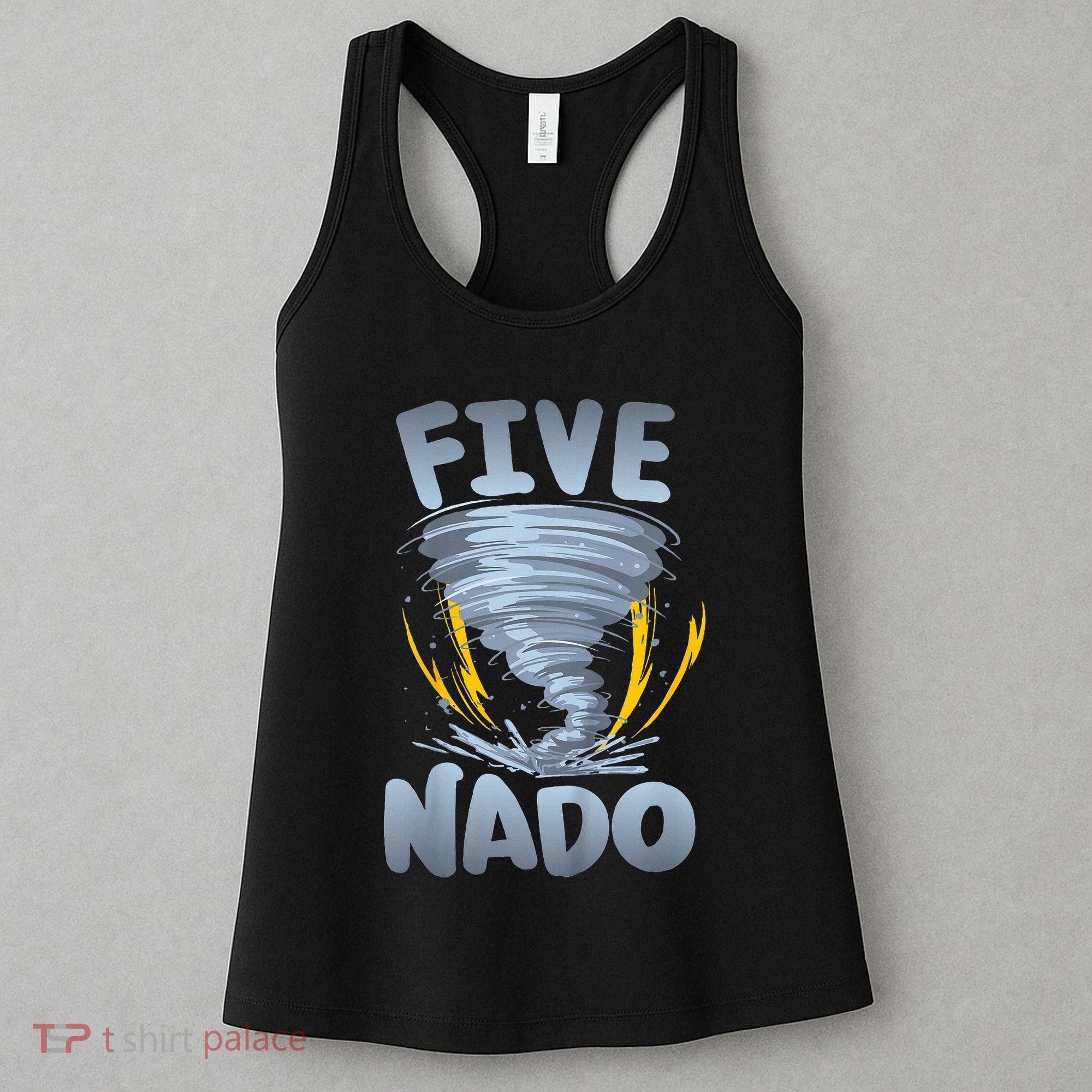 Five Nado Warning 5th Birthday Tornado Themed Birthday Women's Tank Top
