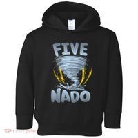 Five Nado Warning 5th Birthday Tornado Themed Birthday Toddler Hoodie thumb 0
