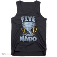 Five Nado Warning 5th Birthday Tornado Themed Birthday Tank Top thumb 0