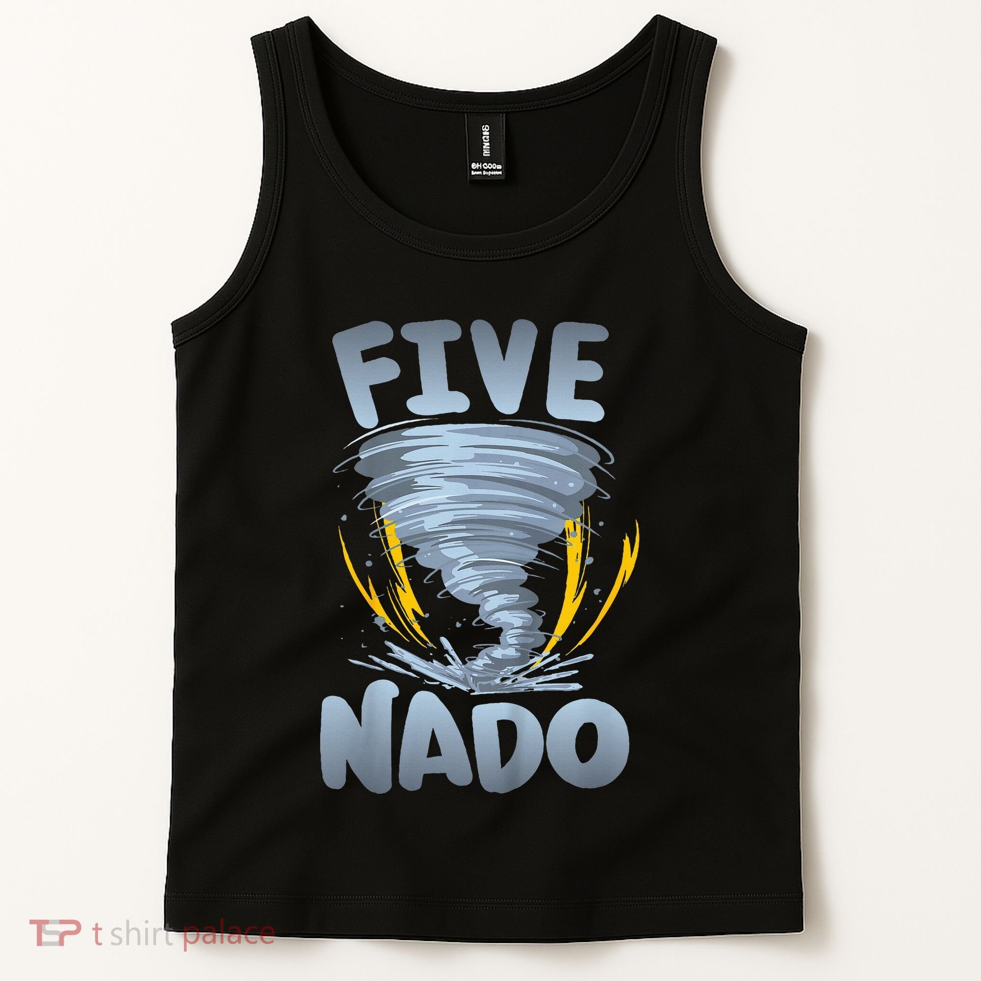 Five Nado Warning 5th Birthday Tornado Themed Birthday Tank Top